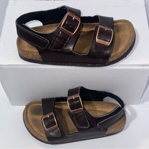 Toronto size 29 Classic Brown Kids Sandals with Buckle Straps